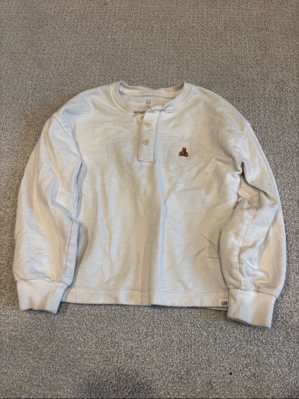 GAP White Henley Top